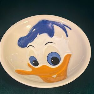 Vintage Donald Duck Ceramic Bowl by Walt Disney Productions